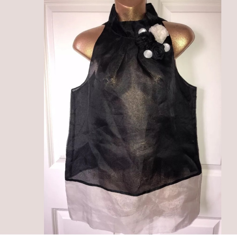 Fumblin Foe size M 100% silk blouse